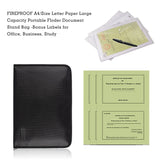 1 x RAW Customer Returns Document folder A4 fireproof file folder with 3 compartments, expandable folder, document bag, certificate folder, file folder, sorting folder, money certificate, portable hand accordion document organiser - RRP €24.19