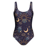 1 x Brand New Dedoles one-piece swimsuit women recycled polyamide swimwear many fun designs Orient Sea Mandala Flamingo Cherries, Color Astrology - mystical signs, Size S - RRP €35.28