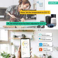 1 x RAW Customer Returns EZAIoT Smart Thermostat for Gas Boilers Room Temperature Control 220V 3A , WiFi Thermostat, Programmable, TUYA Smart Life, Voice Control Alexa and Google Assistant - RRP €38.39