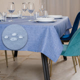 1 x RAW Customer Returns Tablecloth Outdoor Washable 140x240 Blue Garden Tablecloth Tablecloths Weatherproof Oilcloth Tablecloth Table Cloth Made in Italy for Outdoor Use Tablecloth - RRP €21.65