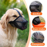 1 x Brand New Dog Muzzle, Breathable Dog Muzzle with Metal Pendant, Adjustable Mesh Muzzle for Small Medium Large Dogs Prevents Biting, Chewing, Barking Black  - RRP €18.0