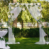 2 x Brand New Panelee 2 pieces wedding freehand decoration 1.6 x 6 m white wedding valance 2 m wedding flower garland freehand decoration for wedding arch wedding arch wedding decoration ceremony background decoration - RRP €40.8