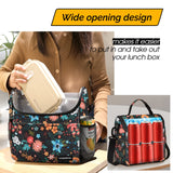 1 x RAW Customer Returns HOMESPON Cooler Bag Small Foldable Insulated Lunch Bag Picnic Bag Thermal Bag for Women Adults Lunch Box Container with Shoulder Strap Front Pocket for Work Picnic Colorful Flower  - RRP €19.99