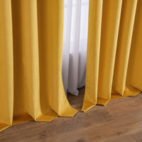 3 x Brand New EMEMA 100 Blackout Velvet Curtains Thermal Insulating Curtains Insulating from Cold and Heat Opaque Curtains for Bedroom Living Room 2 Panels 140X175 CM Turmeric - RRP €83.97