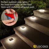 1 x RAW Customer Returns Lacasa Solar Floor Lights Outdoor, 30LM 4 Pack Solar Lights for Outdoor, Natural White 4000K IP68 Waterproof Auto ON OFF Solar Lamps LED Path Lights for Garden Lawn Patio Driveway, Square - RRP €38.99