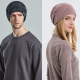 2 x Brand New WANYIG Warm Winter Hat Double Layer Women Men Beanie Slouch Hat Knitted Hat Pair Hat Wool Hat Bobble Hat Unisex with Soft Inner Lining 50-60 cm 934 Pink  - RRP €55.2