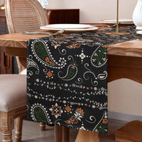 1 x Brand New Table Runner Modern Table Runner Boho Table Runner Black Table Runner Moroccan Flowers and Mandala Pattern Polyester Table Runner Small Table Runner for Living Room Dining Room Holiday Decoration 40x140 - RRP €10.07