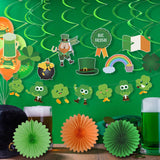 10 x Brand New St. Patricks Day Decoration Door Banner Shamrock Garland Irish Balloons Carnival Door Hanging Banner St. Patrick Decoration Party Accessories - RRP €192.0