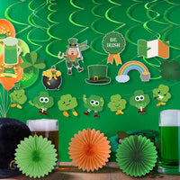 4 x Brand New St. Patricks Day Decoration Door Banner Shamrock Garland Irish Balloons Carnival Door Hanging Banner St. Patrick Decoration Party Accessories - RRP €76.8