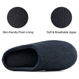 1 x RAW Customer Returns Knixmax Men s Women s Slippers Memory Foam Slippers Winter Warm Slippers Soft Non-Slip Unisex Adults Black 42 43EU - RRP €16.36