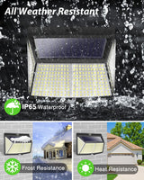 1 x RAW Customer Returns  4 Pieces Solar lights for outdoors with motion detector, LOTMOS 308 LED 3 modes 270 LED solar outdoor light with motion detector outside, IP65 solar waterproof wall light for wall post pathway garden - RRP €38.53