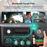 1 x RAW Customer Returns NHOPEEW Single Din Bluetooth Car Stereo Hands-Free Calling Hands-Free Car Radio 1 DIN, USB, TF Card, AUX Audio, FM with Remote Control - RRP €19.82