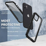 1 x RAW Customer Returns CENHUFO Privacy Case for iPhone 12 iPhone 12 Pro, 360 Degree Cell Phone Case Protective Case with Built-in Privacy Tempered Glass Screen Protector Shockproof Armored Case Anti Spy Cover Outdoor Case - Black - RRP €17.99