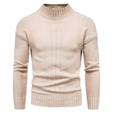 1 x Brand New CELANDA Men s Knitted Pullover Warm Winter Turtleneck Pullover Leisure Slim Fit Basic Sweatshirt Cotton Long Sleeve Pullover Solid for Men Sweatshirt, B Khaki, EU S Label M - RRP €35.99