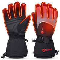 1 x RAW Customer Returns SAVIOR HEAT Heated Gloves Mittens Men Women, Electric Rechargeable Battery Ski Snow Gloves, Warm Gloves for Winter Motorcycle Snowboard Hiking Cycling Walking Running - RRP €117.97