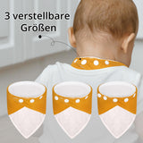 3 x Brand New Budding Bear Baby Triangle Scarf Pack of 3 - Baby Bandana Scarf Made of Cotton Crepe Terry Cloth for Teething - Absorbent, Skin-Friendly, Adjustable Scarves for Baby Girls Boys from 0-36 Months - RRP €32.97