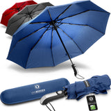 1 x RAW Customer Returns VAN BEEKEN Travel Umbrella-Compact Umbrella for Travel, Portable Windproof Umbrellas for Rain-Small Automatic Durable Mini Foldable for Bag, Backpack, Handbag Blue  - RRP €16.13