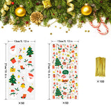 9 x Brand New Christmas candy bags, Christmas cookie bags, transparent cellophane bags, Christmas gift bags, candy cellophane bags with twist ties for candy cookies 100  - RRP €81.54