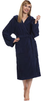 1 x RAW Customer Returns Ladeheid women s terry cloth bathrobe made of 100 cotton LA40-102 dark blue D12 weight 450 , XL  - RRP €39.99