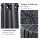 1 x RAW Customer Returns LLMMLL 1 Piece Interior Blackout Curtains, Thermal Insulating Curtain 140x245 CM, Modern Sound Absorbing Curtains with Rings, Cold Insulating Thermal Curtain for Bedroom, Living Room, Door Gray - RRP €25.78