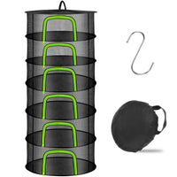 1 x RAW Customer Returns Coopache Drying Net Herbs Black, 6-Layer Herb Dryer Zipper Plant Drying Rack, Mesh Drying Net for Plants, Meat, Flowers, Onions, Fish, Vegetables - RRP €25.2