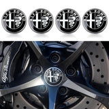 1 x RAW Customer Returns 4PCS 60mm Car Wheel Center Caps Hub Caps Wheel Sticker Hubcap Emblem Compatible with Alfa Romeo Giulia Stelvio Giulietta 159 147 156 166 GT Tonale black  - RRP €19.67