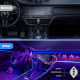 1 x RAW Customer Returns OMECO USB ambient lighting car LED interior lighting 4m 5050 RGB with APP and controller 5V LED strip interior lighting atmosphere light waterproof music light bar controllable LED strip neon - RRP €21.17