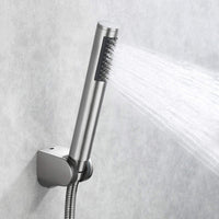 1 x RAW Customer Returns KES hand shower shower head bathroom SUS304 shower head with shower head holder and shower hose stainless steel shower brushed, LP150-BS - RRP €34.27