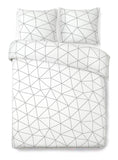 1 x RAW Customer Returns Vision Hugo duvet cover and 1 matching pillowcase, cotton, cotton, white, 240 x 220 cm - RRP €35.48