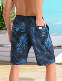 1 x RAW Customer Returns APTRO Men s Swim Trunks Long Swim Shorts Quick-drying Board Shorts Leisure Shorts Leaves Dark Blue MK288 S - RRP €25.99