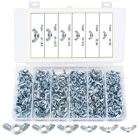 17 x Brand New 175 pieces wing nuts assortment set, butterfly wing nuts, standard SAE steel butterfly nut kit for DIY tools electronic devices wing screws - 3 8, 5 16, 1 4 10 8 6 - RRP €136.85