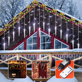 1 x RAW Customer Returns ZEWETO icicle fairy lights outdoor, 10m icicle fairy lights 360 LEDs IP44 waterproof 8 modes fairy lights for indoor outdoor Christmas party Christmas tree window balcony terrace - RRP €28.99