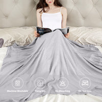 1 x RAW Customer Returns CASOFU Cooling Blanket Cooling Blanket Bedding Summer Thin Summer Blanket Lightweight Bedspread Light Grey 150x200 cm Cooling Blanket Duvet for Sleeping for People - RRP €27.02