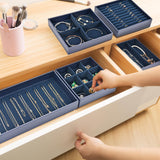 1 x RAW Customer Returns ProCase Set of 5 Jewelry Tray Organizer Jewelry Bowls, Stackable Jewelry Drawer Organizer, Jewelry Insert Jewelry Storage for Necklaces, Bracelets, Earrings, Rings, Watches - Dark Blue - RRP €25.99