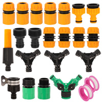 1 x RAW Customer Returns Belle Vous 21-piece quick connector water hose set - water hose connector 3 4 inch male female connectors - faucet adapter hose repair set Y distributor garden hose - RRP €18.99