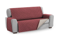 1 x RAW Customer Returns Textilhome - Malu Sofa Cover, 2 Seater, Reversible Quilted Sofa Protector. Color Red C 4 - RRP €30.08