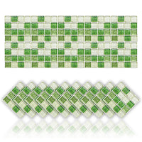 1 x RAW Customer Returns Cendray 20 pieces tile stickers oil-proof waterproof PVC self-adhesive decoration mosaic style kitchen bathroom tile stickers 20 x 20 cm, green  - RRP €20.99