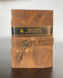 1 x RAW Customer Returns URBAN LEATHER Rustic Vintage Key Journal Old Deckled Edge Pages for Men and Women for Writing, Drawing, Sketchbook, Writing, Notebook for Him and Her, Thick Blank Unlined Pages - RRP €19.99