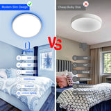 1 x RAW Customer Returns OTREN LED Ceiling Light Dimmable, 36W Ceiling Lamp RGB Color Changing with Remote Control, 3240LM Round Flat Lamp for Bathroom Children s Room Living Room Bedroom, 30CM - RRP €35.99