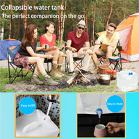 5 x Brand New Collapsible Water Container with Faucet, BPA Free Camping Water Storage Carry Jug Water Jerry Can with Faucet, Suitable for Travel, Camping, Storage. 10L  - RRP €156.0