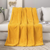 1 x RAW Customer Returns MIULEE Blanket Flannel for Sofas Velvet Blankets Granulated Design for Nap Soft Large Warm for Bed Plush for Pet Bed Room Bedroom 1 Piece 150x200cm Gold - RRP €24.18