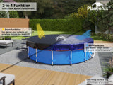 1 x RAW Customer Returns Planenfux Round Winter Cover for Pools 396 cm 366-400 cm 2-in-1 PE Material 200g m UV-Resistant Winter Summer Solar Tarpaulin 460cm Round Pool Tarpaulin - RRP €64.99