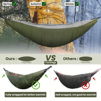 2 x Brand New Overmont Hammock Underquilt T V Certified Camping Hammocks Outdoor Sleeping Mats Underblanket Winter Sleeping Bag Ultralight, Large - RRP €82.06