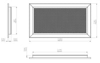 1 x RAW Customer Returns Aluminium Ventilation Grille With Metal Mesh In White Color Powder Coating RAL9016, Chimney Metal Ventilation Grille White Indoor Outdoor, Hot Air Diffuser Ventilation Grille. 30 x 15 cm  - RRP €31.2