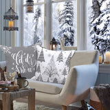 1 x RAW Customer Returns Lanpn 4 Pieces Christmas Pillowcases Christmas Pillow Covers 45x45cm, Decorative Christmas Pillowcase Winter Snowflakes, Christmas Decorations for Sofa Beds in the Bedroom Grey  - RRP €17.99