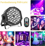 1 x RAW Customer Returns U King 4x 36 LED Par Spotlights with Bag, RGB Stage Light Party Light with Remote Control, Disco Light Spotlight Lighting for Stage DJ Party Show Bar Halloween Christmas - RRP €129.99