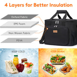 1 x RAW Customer Returns Lifewit 25L Cooler Bag Large Thermal Bag Cooler Bag Shopping Bag Cool Box Thermal Bag Lunch Bag Picnic Bag Insulated Foldable for Food Transport Black - RRP €29.23