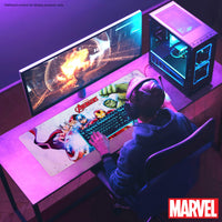 1 x RAW Customer Returns Marvel Avengers Desk Pad XXL - Gaming Desk Accessories 800x360mm as Wrist Rest - Anti-Slip Office Supplies Desk Mat White Avengers  - RRP €19.99