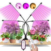 1 x RAW Customer Returns Plant lamp, EWEIMA 80 LEDs plant light with timer 4 8 12 hours, 4 heads grow light, 3 light modes and 10 types of brightness, plant lamp LED full spectrum for various plants - RRP €32.08