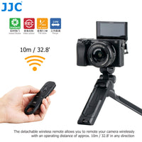 1 x RAW Customer Returns JJC Bluetooth Handle Remote Control for Sony ZV-E10 ZV-1 ZV-1F A6700 A6600 A6400 A6100 A7C A7SIII A7III A7RIII A7RIV A7RV RX0II RX100VII Vlogging Cameras Replaces GP-VPT2BT Mini Tripod Handle Tripod - RRP €63.99